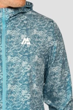 Alto Printed Jacket - Moonstone/Steel Blue -Sports Clothing Store ALTO PRINTED JACKET MOONSTONE STEEL BLUE logo detail