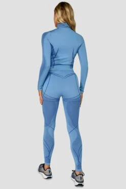 Contour Seamless Legging - Powder Blue/Egyptian Blue -Sports Clothing Store ContourSeamlessLegging PowderBlue EgyptianBlue FullBack