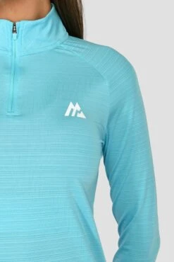 Women's Draft 1/4 Zip - Neon Sky 10 Women's Draft 1/4 Zip - Neon Sky -Sports Clothing Store DRAFT1 4ZIP NEONSKY LOGODETAIL