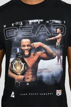 Leon Edwards Head Shot T-Shirt - Black -Sports Clothing Store DSC 6634 1