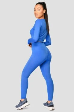 Evolve Seamless Crop - Egyptian Blue 8 Evolve Seamless Crop - Egyptian Blue -Sports Clothing Store EVOLVE CORE SEAMLESS LS CROP Egyptian Blue back