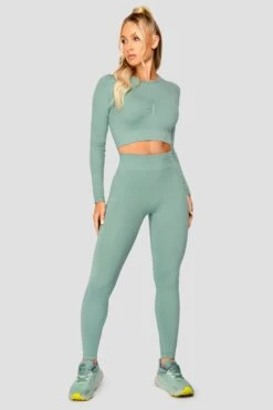 Evolve Seamless Legging - Jade 9 Evolve Seamless Legging - Jade -Sports Clothing Store EVOLVECORESEAMLESSLEGGING Jade fullfront