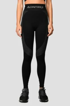 Energy Seamless Bra Top - Black/Cement Grey -Sports Clothing Store Energy Seamless Bra Top Black Cement Grey front