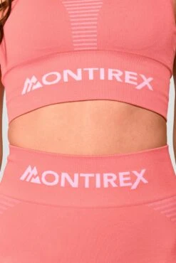 Energy Seamless Bra Top - Rose Pink/Orchid Pink -Sports Clothing Store Energy Seamless Bra Top Rose Pink Orchid Pink Detail