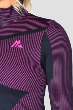 Energy 2.0 Seamless 1/4 Zip - Midnight Blue/Magenta 11 Energy 2.0 Seamless 1/4 Zip - Midnight Blue/Magenta -Sports Clothing Store Energy2.0Seamless1 4Zip MidnightBlue Magenta close