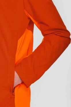 Junior Speed Windbreaker - Cardinal Red/Fiery Orange -Sports Clothing Store FIERY ORANGE sleeve detail Recovered