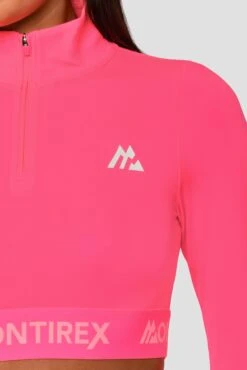 Icon 1/4 Zip - Neon Pink -Sports Clothing Store Icon 1 4 Zip Top Neon Pink Close logo