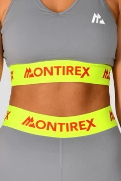 Icon Contrast Bra Top - Cadet Grey/OG Neon/Cardinal Red -Sports Clothing Store Icon Contrast Bra Top Cadet Grey OG Neon Cardinal Red detail