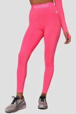 Icon Full Length Legging - Neon Pink -Sports Clothing Store Icon Full Length Legging Neon Pink Close Front copy