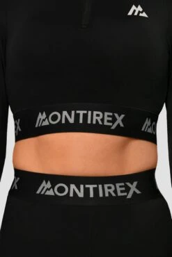 Icon 1/4 Zip - Black -Sports Clothing Store Icon1 4ZipTop Black Close