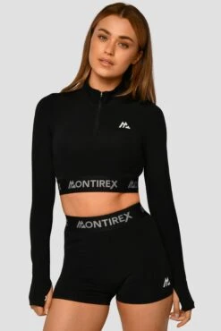 Icon 1/4 Zip - Black