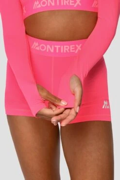Icon 1/4 Zip - Neon Pink -Sports Clothing Store Icon1 4ZipTop NeonPink Sleevedetail