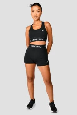 Icon Sports Bra - Black -Sports Clothing Store IconBraTop Black front