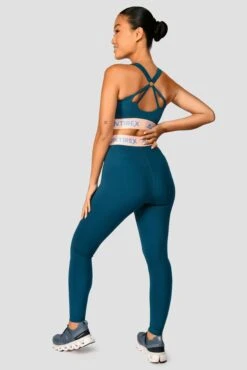 Icon Contrast Bra Top - Cruise/Apricot Cream/Moroccan Blue -Sports Clothing Store IconContrastBraTop Cruise ApricotCream MoroccanBlue back