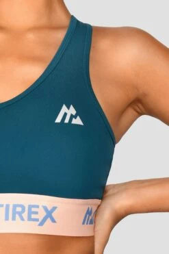 Icon Contrast Bra Top - Cruise/Apricot Cream/Moroccan Blue -Sports Clothing Store IconContrastBraTop Cruise ApricotCream MoroccanBlue close