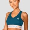 Icon Contrast Bra Top - Cruise/Apricot Cream/Moroccan Blue