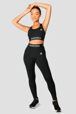 Icon Full Length Legging - Black -Sports Clothing Store IconFullLengthLeggings Black fullfront