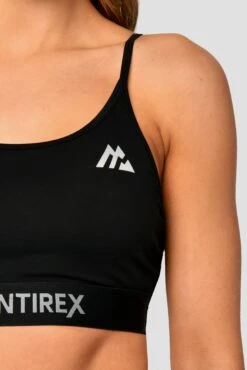 Icon Strappy Bra - Black -Sports Clothing Store IconStrappyTop Black Closelogo