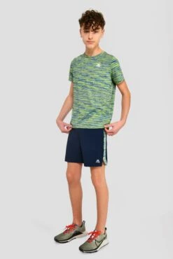 Junior Trail 2.0 T-Shirt - Neon Blue/Lime -Sports Clothing Store JN TRAIL 2.0 TEE NEON BLUE AZURE BLUE LIME FROST front