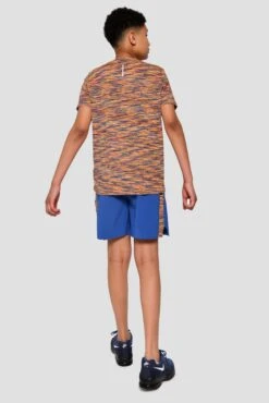 Junior Trail Panel Short - Cobalt/Neon Orange/Lime/Blue -Sports Clothing Store JN TRAIL 2.0 TEE SAFETY ORANGE LIME FROST COBALT SPACE BLUE back 390554c7 d402 4ceb a185 5bf7a9862a54