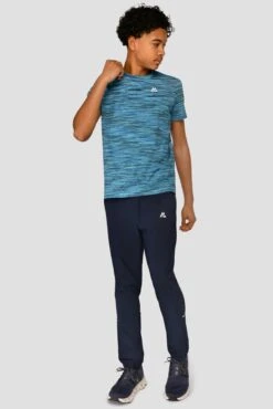 Junior Trail 2.0 T-Shirt - Navy/Neon Blue Multi 7 Junior Trail 2.0 T-Shirt - Navy/Neon Blue Multi -Sports Clothing Store JNTRAIL2.0TEE BlueMulti FullFront