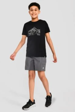 Junior Mountain Range 2.0 T-Shirt - Black -Sports Clothing Store MOUNTAIN RANGE 2.0 TEE BLACK front