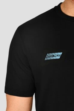 MTX Run Vital Cotton T-Shirt - Black -Sports Clothing Store MTX RUN VITAL COTTON TEE BLACK logo detail