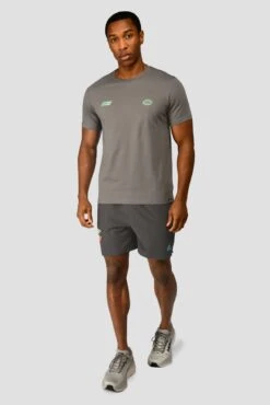 MTX Run Vital Cotton T-Shirt - Cement Grey -Sports Clothing Store MTX RUN VITAL COTTON TEE CEMENT GREY front