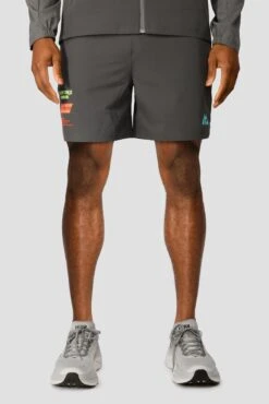 MTX Run Vital Short - Cement Grey/Jet Grey -Sports Clothing Store MTX RUN VITAL SHORT JET GREY front