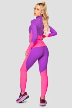 Power Panelled Legging - Electric Purple/Pink -Sports Clothing Store POWERPANELLEDLEGGING ElectricPurple Pink fullback