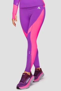 Power Panelled Legging - Electric Purple/Pink -Sports Clothing Store POWERPANELLEDLEGGING ElectricPurple Pink side