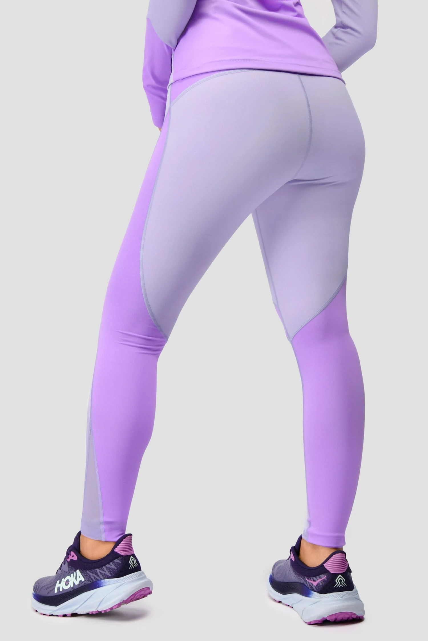Power Panelled Legging - Periwinkle/Plum 2 Power Panelled Legging - Periwinkle/Plum - Image 2