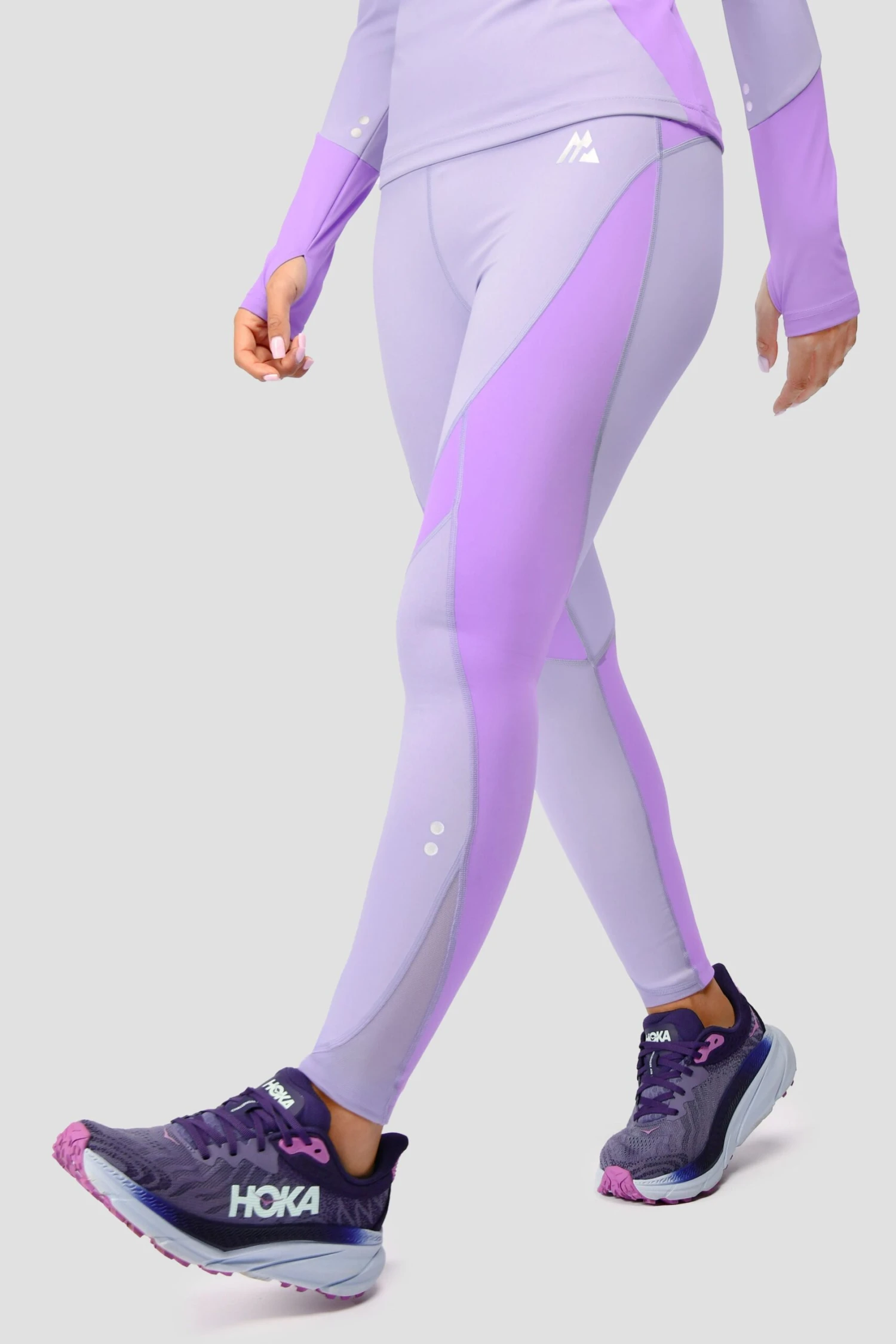 Power Panelled Legging - Periwinkle/Plum 6 Power Panelled Legging - Periwinkle/Plum - Image 6