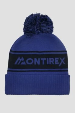 Peak Pom Beanie Hat - Space Blue/Midnight Blue -Sports Clothing Store PeakPomBeanieHat SpaceBlue MidnightBlue back