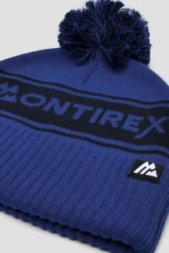 Peak Pom Beanie Hat - Space Blue/Midnight Blue -Sports Clothing Store PeakPomBeanieHat SpaceBlue MidnightBlue close