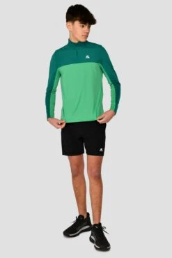 Junior Rush 1/4 Zip - Mountain Meadow/Deep Sea 8 Junior Rush 1/4 Zip - Mountain Meadow/Deep Sea -Sports Clothing Store RUSH 1 4 ZIP MOUNTAIN MEADOW DEEP SEA front