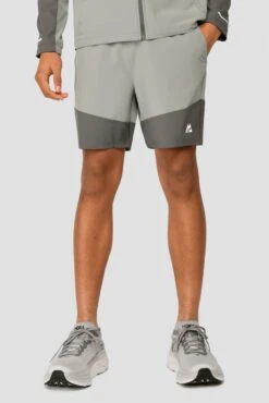 Junior Rush Running Short - Cement Grey/Platinum Grey 8 Junior Rush Running Short - Cement Grey/Platinum Grey -Sports Clothing Store RUSH RUNNING SHORT CEMENT GREY PLATINUM GREY front