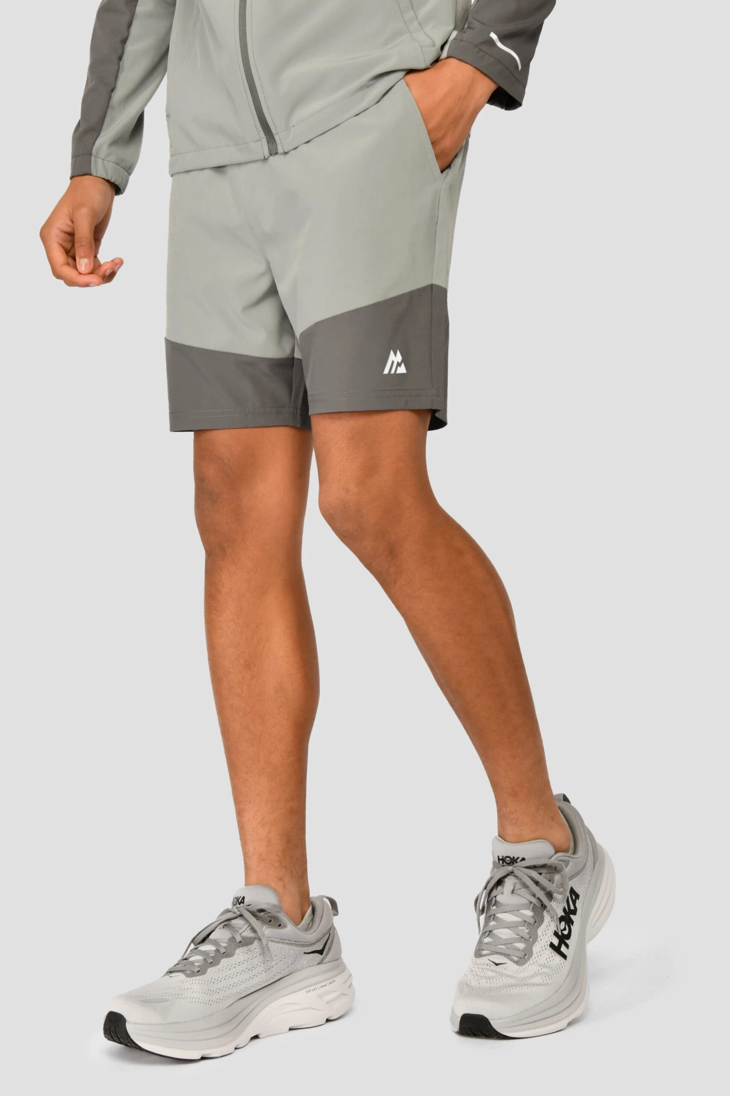 Junior Rush Running Short - Cement Grey/Platinum Grey 1 Junior Rush Running Short - Cement Grey/Platinum Grey