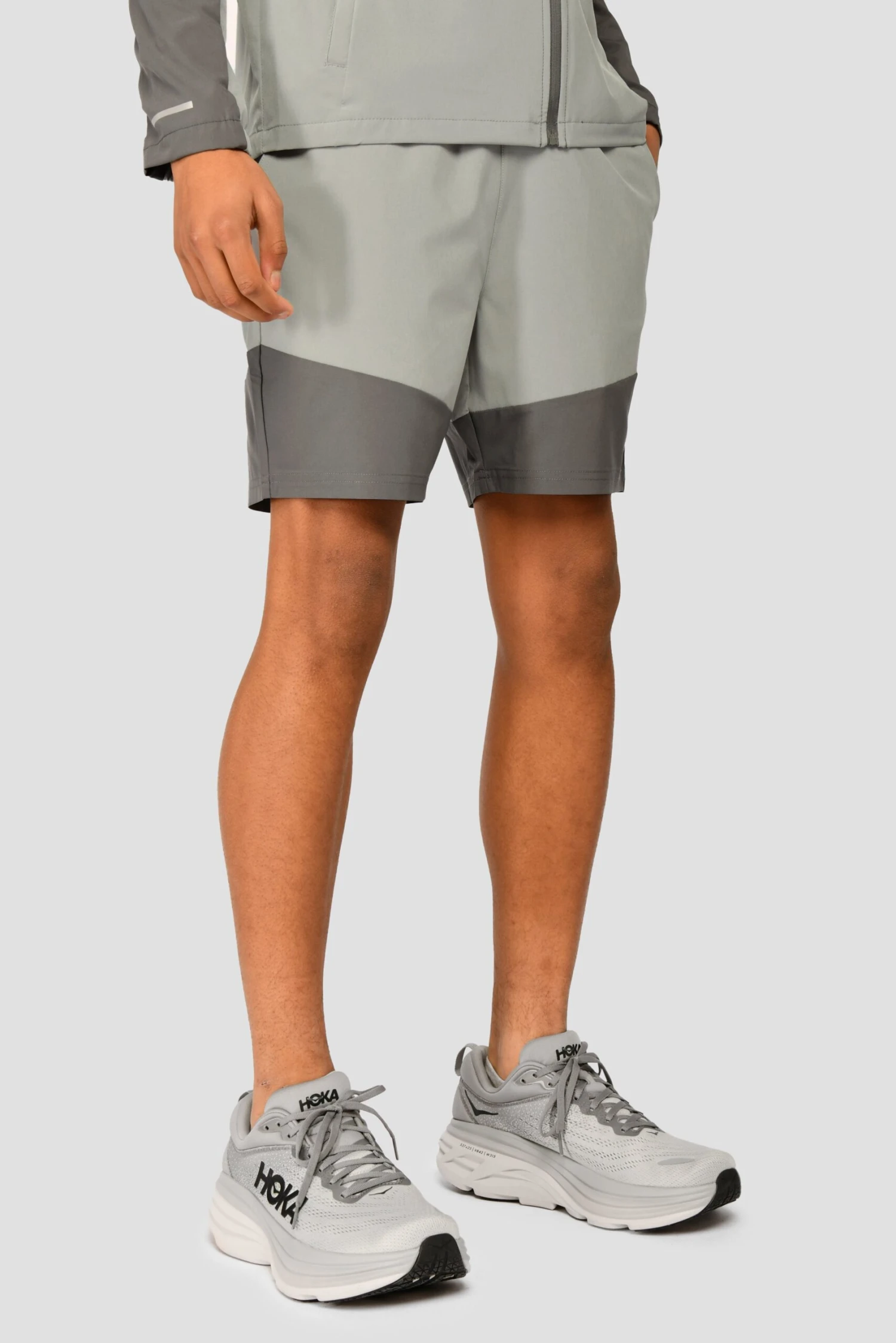 Junior Rush Running Short - Cement Grey/Platinum Grey 2 Junior Rush Running Short - Cement Grey/Platinum Grey - Image 2