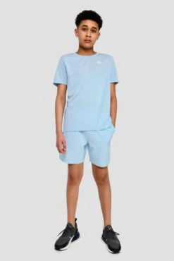 Junior Rush Running T-Shirt - Argentinian Blue 7 Junior Rush Running T-Shirt - Argentinian Blue -Sports Clothing Store RUSH TEE ARGENTINIAN BLUE front