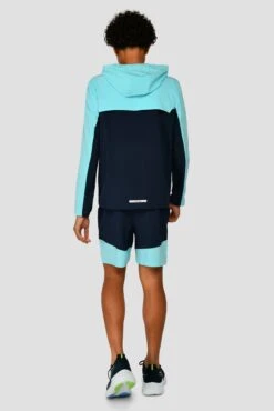 Junior Rush Running Short - Neon Sky/Midnight Blue -Sports Clothing Store RUSHRUNNINGSHORT NEONSKY MIDNIGHTBLUE fullback