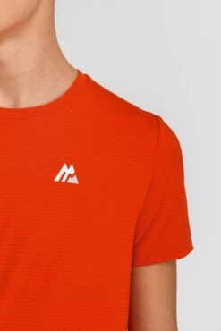 Junior Speed T-Shirt - Cardinal Red -Sports Clothing Store SPEED TEE CARDINAL RED logo detail