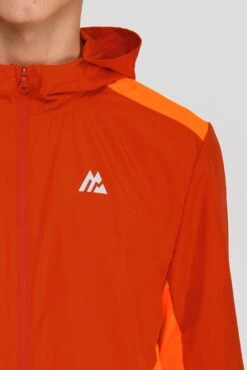 Junior Speed Windbreaker - Cardinal Red/Fiery Orange -Sports Clothing Store SPEED WINDBREAKER CARDINAL RED FIERY ORANGE logo detail