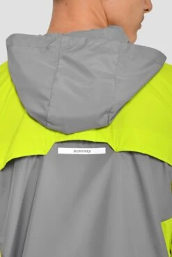 Junior Speed Windbreaker - Platinum Grey/Electric Lime -Sports Clothing Store SPEED WINDBREAKER PLATINUM GREY ELECTRIC LIME back detail