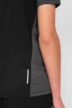 Junior Sprint T-Shirt - Black/Jet Grey -Sports Clothing Store SPRINT TEE BLACK JET GREY back reflective