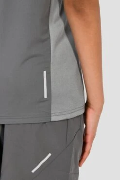Junior Sprint T-Shirt - Cement Grey/Platinum Grey -Sports Clothing Store SPRINT TEE CEMENT GREY PLATINUM GREY back reflective