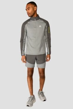 Summit Poly 1/4 Zip - Platinum Grey Marl/Cement Grey 8 Summit Poly 1/4 Zip - Platinum Grey Marl/Cement Grey -Sports Clothing Store SUMMIT POLY 1 4 ZIP PLATINUM GREY MARL CEMENT GREY front