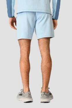 Summit Poly Short - Moonstone Marl/Steel Blue 12 Summit Poly Short - Moonstone Marl/Steel Blue -Sports Clothing Store SUMMIT POLY SHORT MOONSTONE MARL STEEL BLUE back