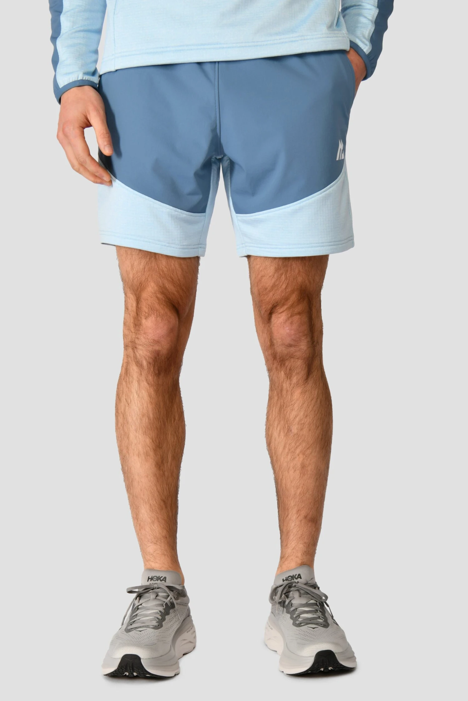 Summit Poly Short - Moonstone Marl/Steel Blue 5 Summit Poly Short - Moonstone Marl/Steel Blue - Image 5