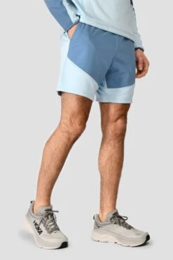 Sports Clothing Store -Sports Clothing Store SUMMIT POLY SHORT MOONSTONE MARL STEEL BLUE other side